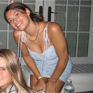 baby blue mini dress daisy print